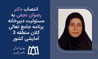 دکتر رضوان نجفی به مسئولیت دبیرخانه برنامه جامع تعالی کلان منطقه ۳ آمایشی کشور منصوب شد.